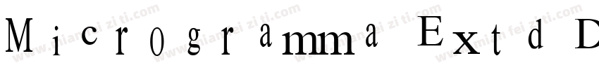 Microgramma Extd D M字体转换